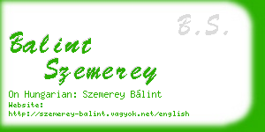 balint szemerey business card
